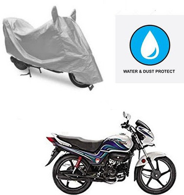saanvi Two Wheeler Cover for Hero(Passion Pro TR, Silver)