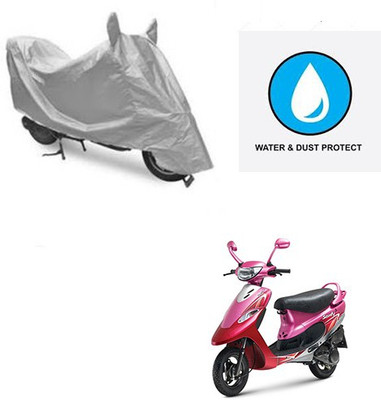 saanvi Two Wheeler Cover for TVS(Scooty Pep+, Silver)