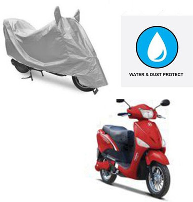 Atulit enterprises Two Wheeler Cover for Hero(E Scoot, Silver)