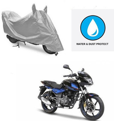 saanvi Two Wheeler Cover for Bajaj(Pulsar 150 DTS-i, Silver)