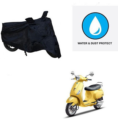 saanvi Two Wheeler Cover for Piaggio(Vespa SXL, Black)