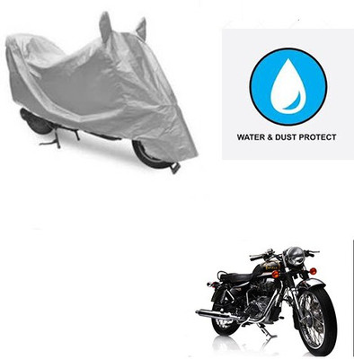 Atulit enterprises Two Wheeler Cover for Royal Enfield(Electra Delux, Silver)