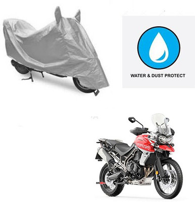 Atulit enterprises Two Wheeler Cover for Triumph(Tiger 800 XCA, Silver)