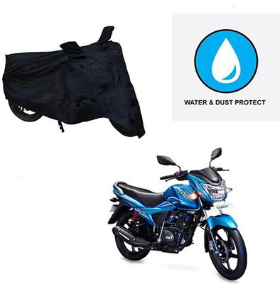 saanvi Two Wheeler Cover for TVS(Victor New, Black)