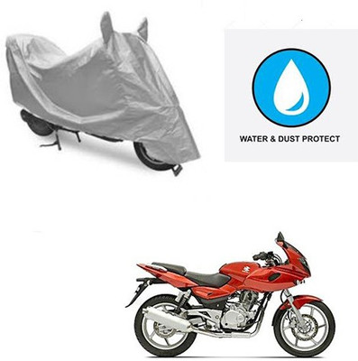 saanvi Two Wheeler Cover for Bajaj(Pulsar 220 DTS-i, Silver)