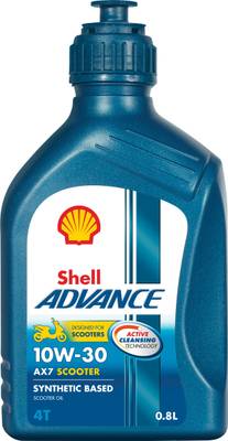 Shell Advance AX7 Matic 10W-30 Synthetic Blend Engine Oil  (800 ml)