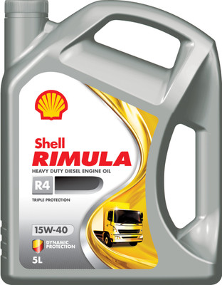 Shell Rimula R4 15W-40 API CI4 Heavy Duty Engine Oil(5 L, Pack of 1)