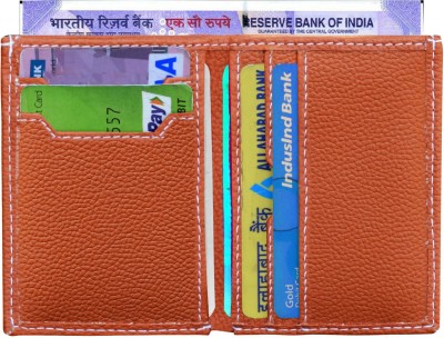 MATSS Genuine Tan Leather||Unisex Travel Organiser||Debit & Credit Holder 6 Card Holder(Set of 1, Tan)