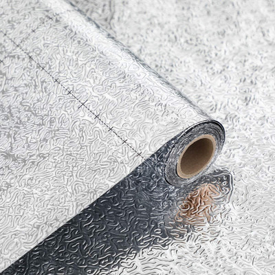 Vpllex Vinyl Abstract Silver Wallpaper(L x W: 200 cm x 60 cm)