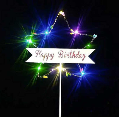 INFISPACE Cake Topper(GOLDEN Pack of 1)