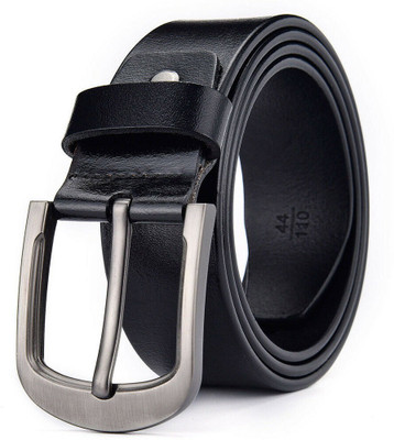 Elite Crafts Men Casual, Party, Formal, Evening Black Genuine Leather Belt