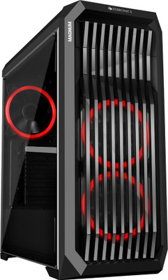 ZEBRONICS ZEB-878R-MAGNUM Mid Tower Cabinet(Black)