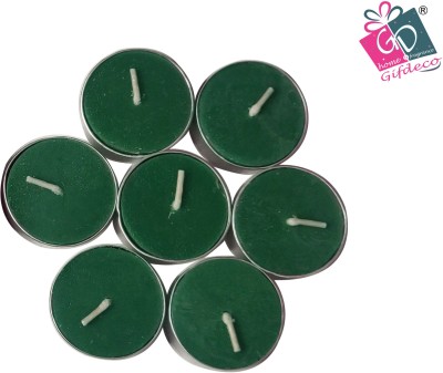 GIFDECO 50 pcs T-light Pack Green Candle(Green, Pack of 50)