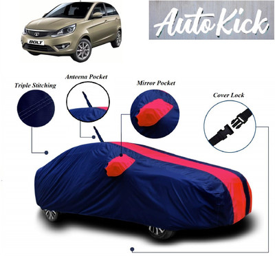 AutoKick Car Cover For Tata Bolt (With Mirror Pockets)(Red, Blue)