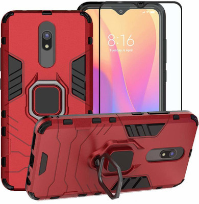 Maple Leaf creation Bumper Case for Maple Leaf Creation Tough Armor| Ring Holder & Kickstand in-Built for Mi 8 Red(Red, Ring Case)
