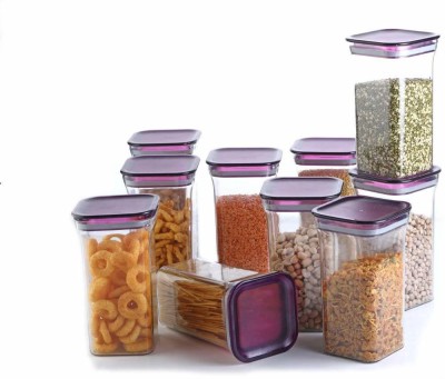 Solomon Plastic Grocery Container  - 1100 ml(Pack of 10, Purple)