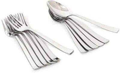 Mitchen Table Spoon & Fork Stainless Steel Cutlery Set(Pack of 12)