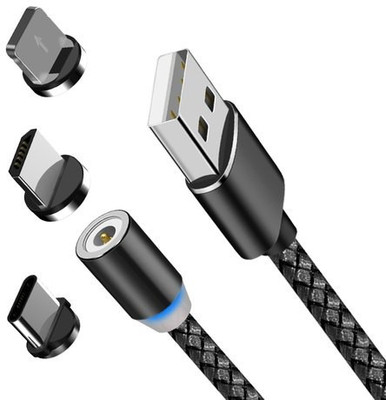 IMMUTABLE Magnetic Charging Cable 1.5 A 3 m 363 3 in 1(Compatible with MOBLE PHONE, Black)