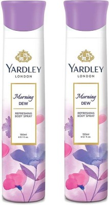 Yardley London morning dew deo PACK OF 2 Deodorant Spray  -  For Women(300 ml)