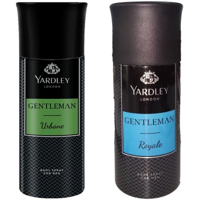 Yardley London Gentleman Urban and Royale Body Spray For Men 150ML Each (Pack of 2) Deodorant Spray  -  For Men(300 ml, Pack of 2)