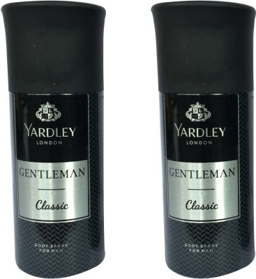 Yardley London Gentleman Classic (pack of 2) Deodorant Spray  -  For Men(150 ml, Pack of 2)