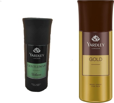 Yardley London Gentleman Urbone And Gold For Men Pack Of 2 Deodorant Spray  -  For Men(150 ml, Pack of 2)