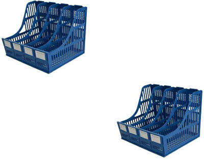 CPEX 4 Compartments PLASTIC Document Holder(Blue)