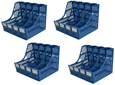 Cpixen 4 Compartments PLASTIC Document Tray(Multicolor)