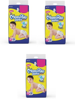 MamyPoko PANTS Standard - Medium (36 pieces) - ( Pack of 3 ) - M(108 Pieces)