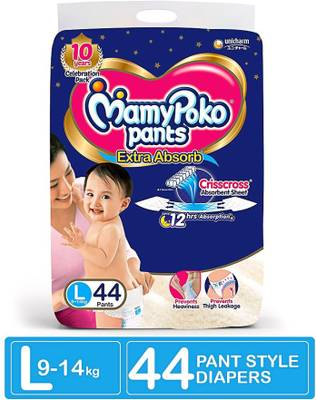 MamyPoko Extra Absorb Pant Style Diapers Large - 44 Pieces - L