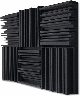 YGM Acoustic Foams Foam Pyramid Wall(6 Panels Black)