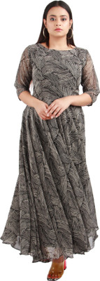 rayie collection Flared/A-line Gown(Black)