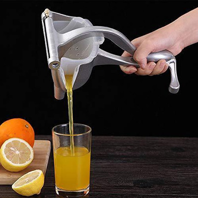 JB KAKADIYA ENTERPRISE Aluminium Stainless Steel Manual Fruit Juicer Hand Press Juicer Machine Home Made Orange, Watermelon, Lemon Juice Instant Guest Serving Drink Juicer in Home Hand Juicer(Silver)