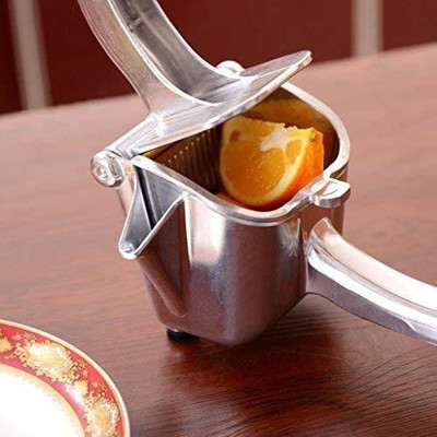 JB KAKADIYA ENTERPRISE Aluminium Stainless Steel Manual Fruit Juicer Hand Press Juicer Machine Home Made Orange, Watermelon, Lemon Juice Instant Guest Serving Drink Juicer in Home Hand Juicer(Silver)