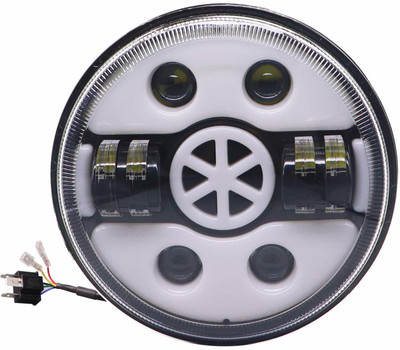 ALLEXTREME LED Headlight for Royal Enfield, Mahindra Jeep, Thar, Classic 500, Elantra, Standard 350