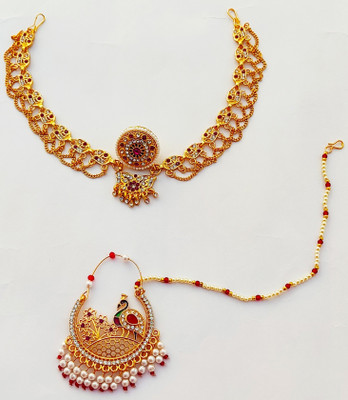 NIKYANKA Brass Gold-plated Gold Jewellery Set(Pack of 1)