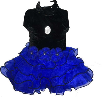 MS BROTHERS Baby Girls Midi/Knee Length Party Dress(Multicolor, Sleeveless)