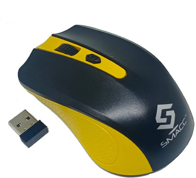 Smacc Wireless Mouse, 2.4Ghz with USB Nano Receiver, 1200 DPI Optical Tracking Mice for PC Desktop Laptop Notebook etc (Yellow/Black) Wireless Ambidextrous Optical Mouse(USB 2.0, Yellow, Black) Smacc Wireless Mouse, 2.4Ghz with USB Nano Receiver, 1200 DPI Optical Tracking Mice for PC Desktop Laptop Notebook etc (Yellow/Black) Wireless Ambidextrous Optical Mouse(USB 2.0, Yellow, Black)