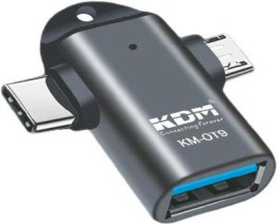 KDM USB, Micro USB, USB Type C OTG Adapter(Pack of 1)