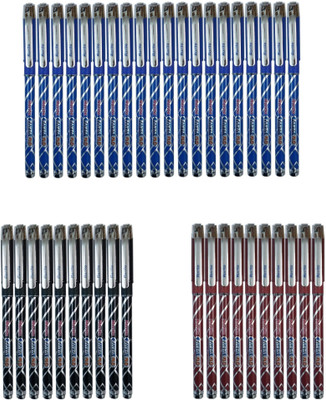 Rorito FANTA FLO FANTAFLO BALL PEN BLUE 20 BLACK 10 RED 10 PACK OF 40 PEN 1 MM TIP Ball Pen(Pack of 40, Ink Color - Blue, Black, Red)