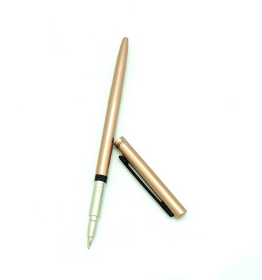 Epraiser Brass Made Slim Trim Feather Light Exclusive Premium Glossy Rose Gold Designer Roller Ball Pen Roller Ball Pen(Ink Color - Blue)
