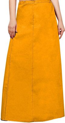FABMORA PTC-MUSTARD Pure Cotton Petticoat(Free)