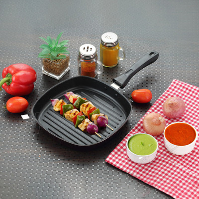 IVBOX ® EzyGrill Non Stick Grill Pan 23 Cm Diameter 2 L Capacity  (Aluminium, Non-stick) For Rs. 224 @ 76 %