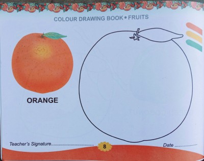 Orange Fruit Drawing Colouring Book For Kids(Paperback, SU)