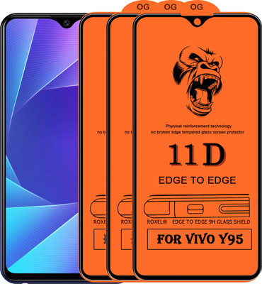 SoftTech Edge To Edge Tempered Glass for Vivo Y95(Pack of 2)