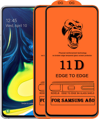 MaxR Edge To Edge Tempered Glass for Samsung Galaxy A80(Pack of 2)