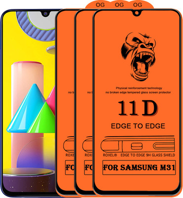 SoftTech Edge To Edge Tempered Glass for Samsung Galaxy M31(Pack of 2)