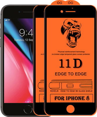 11D Edge To Edge Tempered Glass for Apple iPhone 8(Pack of 2)