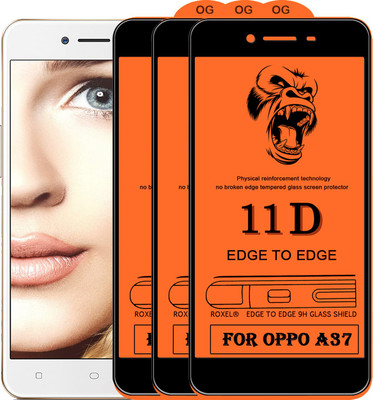 11D Edge To Edge Tempered Glass for Oppo A37(Pack of 2)