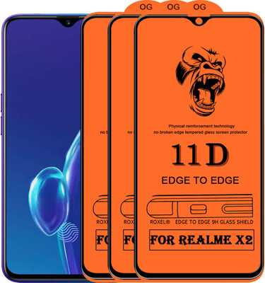 SoftTech Edge To Edge Tempered Glass for Realme X2(Pack of 2)
